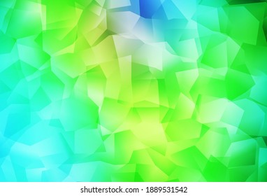 Azul claro, fondo de mosaico abstracto vector verde. Ilustración abstracta brillante con triángulos elegantes. Patrón para el fondo de un libro de marca.