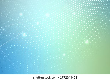 Light Blue, Green vector Abstract illustration with colored bubbles in nature style. Glitter abstract illustration with blurred drops of rain. Simple design for your web site.