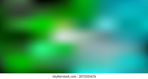 hellblauer, grüner, abstrakter, unscharfer Hintergrund. Farbige abstrakte Farbverlauf-Illustration im unscharfen Stil. Design der Landing-Seiten.