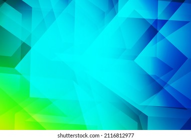 Light Blue, Green vector abstract mosaic background. Colorful abstract illustration with triangles. Best triangular design for your business.