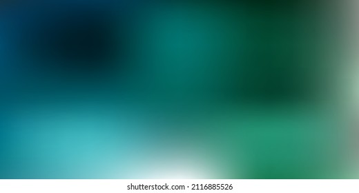Hellblauer, grüner, abstrakter, abstrakter unscharfer Hintergrund. Farbige abstrakte Illustration mit unscharfem Farbverlauf. Kluges Muster für Websites.