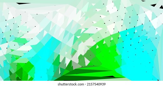 Light blue, green vector abstract triangle texture. Abstract illustration with elegant gradient triangles. Sample for your designs.