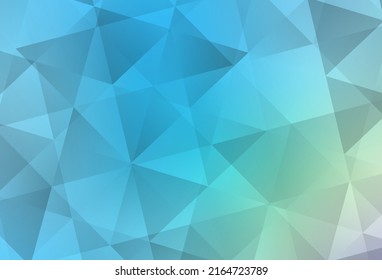 Hellblau, Grüne, abstrakte polygonale Muster. Farbige Illustration mit Dreiecken. Neues Design für Ihr Unternehmen.