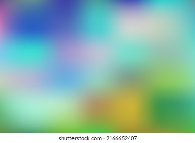 Azul claro, fondo abstracto vectorial verde borroso. Ilustración colorida de estilo borroso con gradiente. Plantilla totalmente nueva para su diseño.