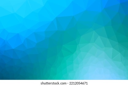 Light Blue, Green Vector Abstract Mosaic Backdrop. A Completely New Color Illustration In A Vague Style. Brand New Design For Your Business.