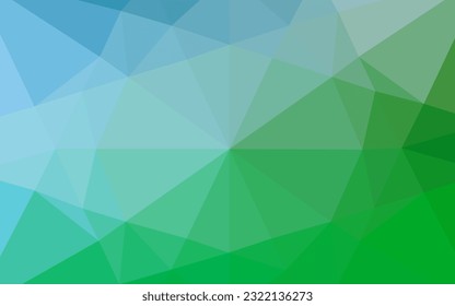 Azul claro, Patrón de mosaico abstracto vectorial verde. Una ilustración de color completamente nueva en un estilo vago. Una plantilla completamente nueva para el diseño de su negocio.