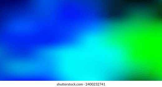Fondo de desenfoque abstracto del vector verde y azul claro. Ilustración de color abstracta con gradiente desdibujado. Patrón inteligente para sitios web.