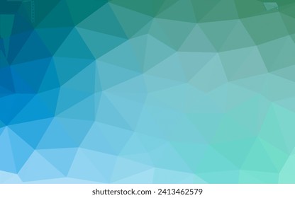 Bleu clair, texture vectorielle abstraite polygonale verte. Illustration abstraite plus brillante avec un design élégant. Nouveau modèle pour votre conception d'entreprise.