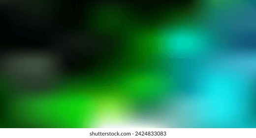 Diseño de desenfoque abstracto vectorial azul claro, verde. Ilustración colorida abstracta en estilo desenfoque con degradado. Antecedentes para diseñadores web.