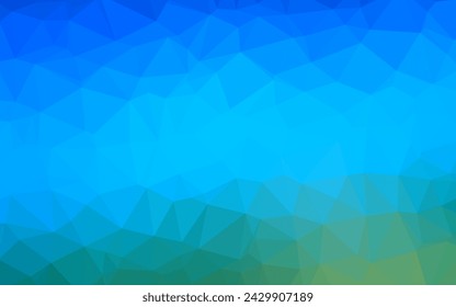 Hellblauer, grüner Vektor-abstrakter Mosaik-Hintergrund. Glänzende farbige Illustration in einem brandneuen Stil. Völlig neues Design für Ihr Unternehmen.