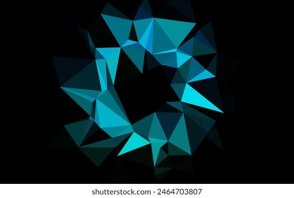 Light Blue, Green vector abstract polygonal texture. Triangular geometric sample with gradient.  New texture for your design.