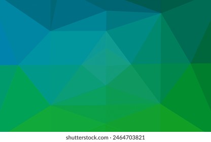 Light Blue, Green vector abstract polygonal layout. Glitter abstract illustration with an elegant design. The best triangular design for your business.