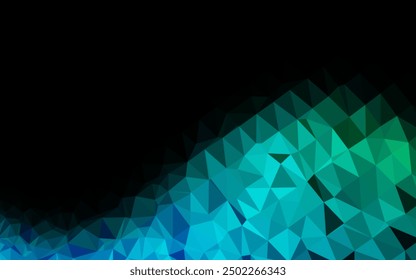 Cubierta poligonal abstracta de Vector azul claro y verde. Ilustración colorida en estilo abstracto con gradiente. Patrón texturizado para el fondo.