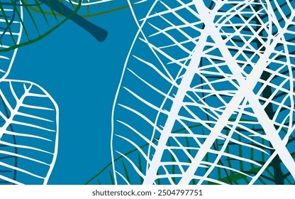 Light Blue, Green vector abstract background with leaves. Sketchy doodles with leaves on blurred background. Pattern for heads of websites, designs.