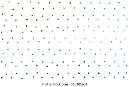 Light Blue Green vector abstract colorful background, which consist of triangles. Pattern with colored triangles on white background.
