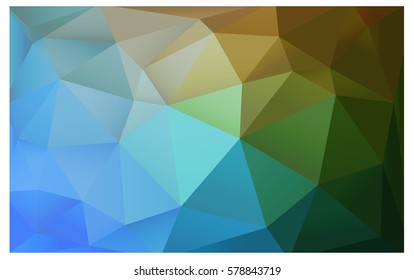 Light Blue, Green vector abstract textured polygonal background. Blurry triangle design. Pattern can be used for background.