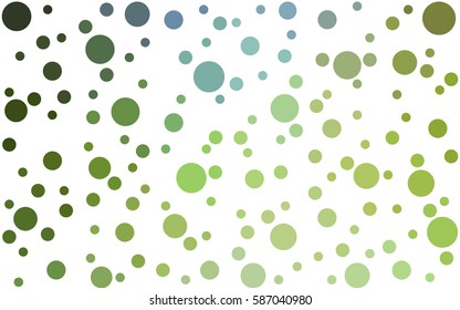 Light Blue, Green vector abstract pattern with circles. Geometry template for your business design. Background with colored spheres.