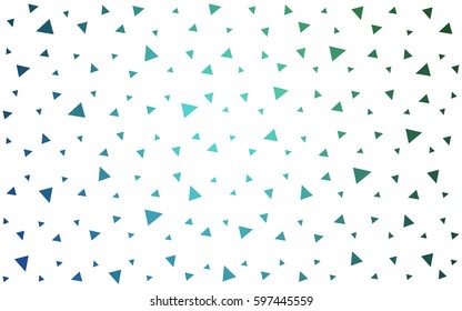 Light Blue, Green vector abstract colorful background, which consist of triangles. Pattern with colored triangles on white background.