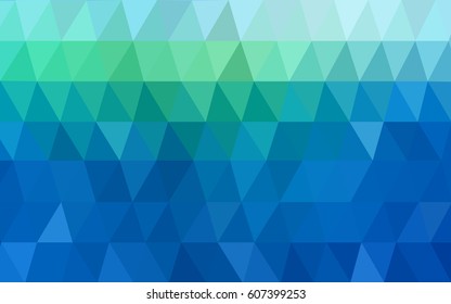Light Blue, Green vector abstract textured polygonal background. Blurry triangle design. Pattern can be used for background.