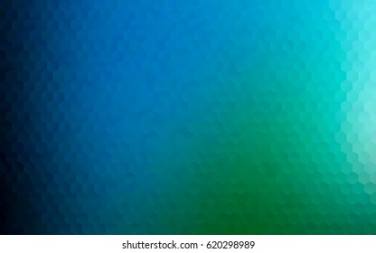 Light Blue, Green vector abstract textured polygonal background. Brand-new blurry hexagonal design. Pattern can be used for background.