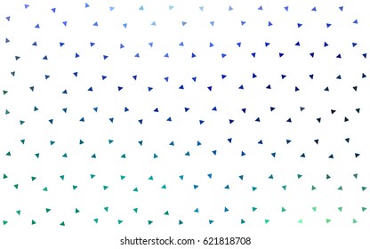 Light Blue, Green vector abstract colorful background, which consist of triangles. Pattern with colored triangles on white background.