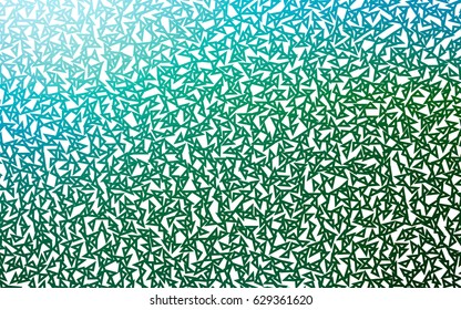 Light Blue, Green vector abstract colorful background, which consist of triangles. Pattern with colored triangles on white background.