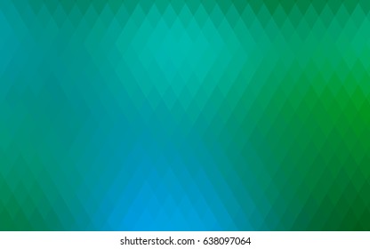Light Blue, Green vector abstract textured polygonal background. Blurry rectangular design. The pattern with repeating rectangles can be used for background.