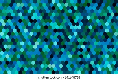 Light Blue, Green vector abstract textured polygonal background. Brand-new blurry hexagonal design. Pattern can be used for background.