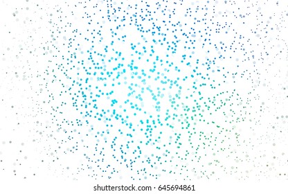 Light Blue, Green vector abstract pattern with circles. Geometry template for your business design. Background with colored spheres.