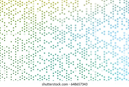 Light Blue, Green vector abstract pattern with circles. Geometry template for your business design. Background with colored spheres.