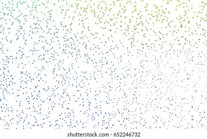 Light Blue, Green vector abstract pattern with circles. Geometry template for your business design. Background with colored spheres.