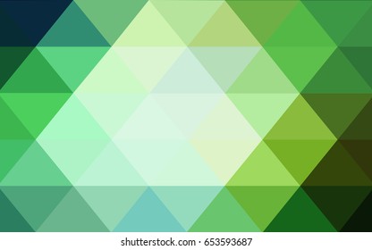Light Blue, Green vector abstract textured polygonal background. Blurry triangle design. Pattern can be used for background.