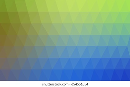 Light Blue, Green vector abstract textured polygonal background. Blurry triangle design. Pattern can be used for background.