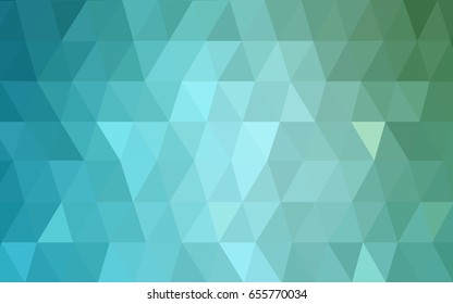 Light Blue, Green vector abstract textured polygonal background. Blurry triangle design. Pattern can be used for background.