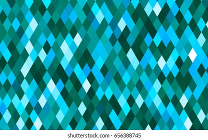 Light Blue, Green vector abstract mosaic template. Triangular geometric sample with gradient.  Brand-new style for your business design.