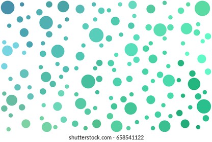 Light Blue, Green vector abstract pattern with circles. Geometry template for your business design. Background with colored spheres.