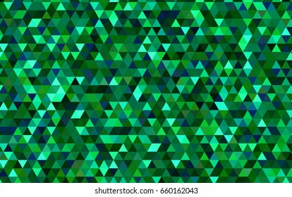 Light Blue, Green vector abstract polygonal pattern. A completely new color illustration in a vague style. Triangular pattern for your business design.