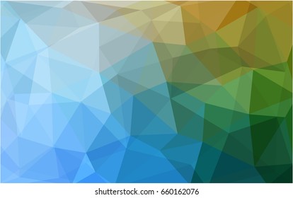 Light Blue, Green vector abstract textured polygonal background. Blurry triangle design. Pattern can be used for background.