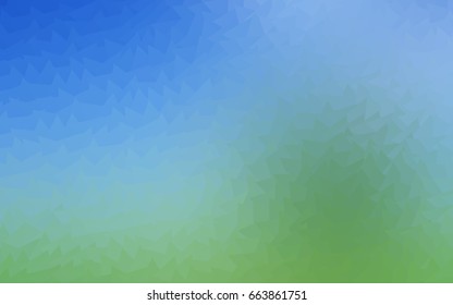 Light Blue, Green vector abstract colorful background, which consist of triangles. Pattern with colored triangles on white background.