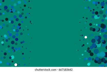 Light Blue, Green vector abstract pattern with circles. Geometry template for your business design. Background with colored spheres.