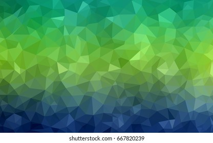 Light Blue, Green vector abstract textured polygonal background. Blurry triangle design. Pattern can be used for background.
