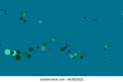 Light Blue, Green vector abstract pattern with circles. Geometry template for your business design. Background with colored spheres.