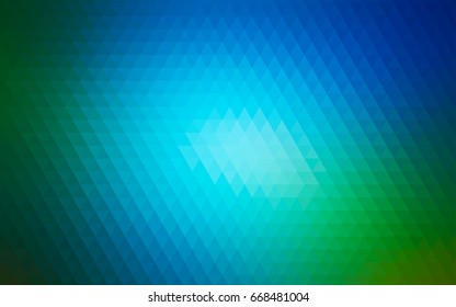 Light Blue, Green vector abstract polygonal template. A sample with polygonal shapes. The polygonal design can be used for your web site.