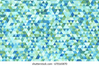 Light Blue, Green vector abstract mosaic template. Shining illustration, which consist of triangles. A completely new design for your business.