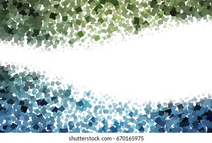 Light Blue, Green vector abstract textured polygonal background. Blurry rectangular design. The pattern with repeating rectangles can be used for background.