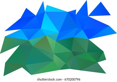 Light Blue, Green vector abstract polygonal template. A completely new color illustration in a vague style. The best triangular design for your business.