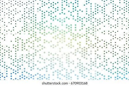 Light Blue, Green vector abstract pattern with circles. Geometry template for your business design. Background with colored spheres.