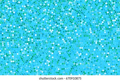 Light Blue, Green vector abstract pattern with circles. Geometry template for your business design. Background with colored spheres.