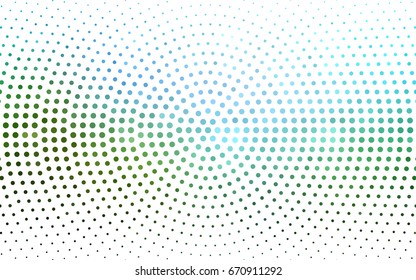 Light Blue, Green vector abstract pattern with circles. Geometry template for your business design. Background with colored spheres.