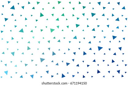 Light Blue, Green vector abstract colorful background, which consist of triangles. Pattern with colored triangles on white background.